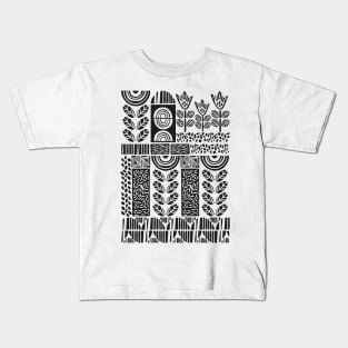 "Forest field" Linocut 01. Kids T-Shirt